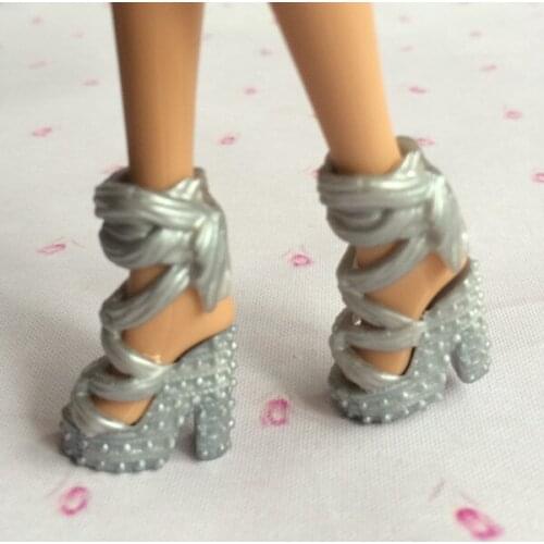 1/6 High Heel Shoes For Dolls For Licca Momoko Doll Blyth doll Shoes Fashion Plastic Shoes For Girls Dolls White Red Shoes