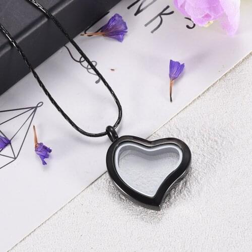 1Pcs 5 Pcs 10pcs Heart Stainless Steel & Crystal Ashes Keepsake Necklace Wholesale Cremation Jewelry for ashes For Women