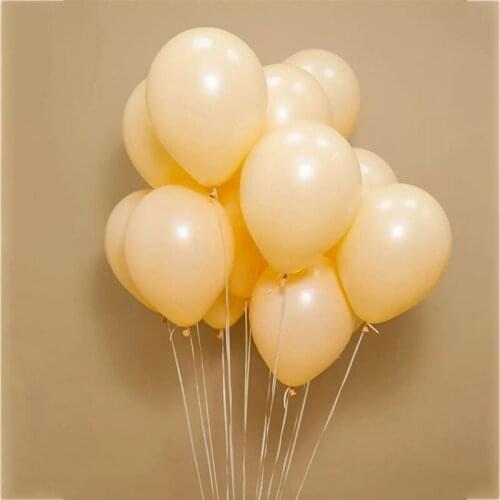 10inch Thick Skin Peach Cocoa Latex Balloons Birthday Party Decor Air Helium Globos Baby Shower Childrens Party Valentines Ball