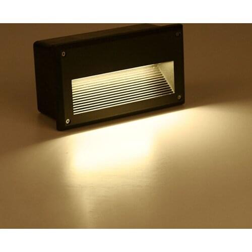 10PCS/Pack Outdoor Reccessed LED Stair Step Light Garden Porch Wall Corner Lamp Waterproof Corrior Underground Deck Footlight