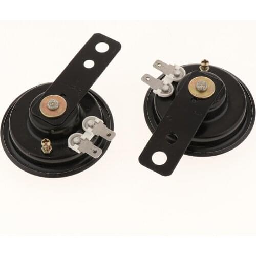 12V Black Super Loud Compact Electric Blast Tone Horn for Car Truck SUV