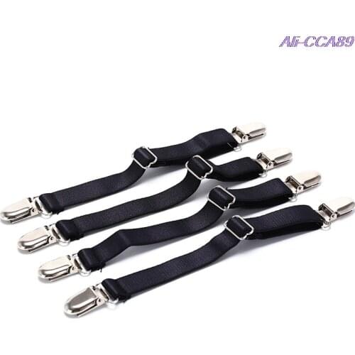 4pcs Motorcycle Bicycle Metal+elastic band material Bed Sheet Corner Holder Elastic Straps Fasteners Clips Boot Straps Stirrups