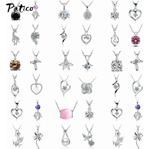 New Arrival 925 Sterling Silver Best Friend Chain Necklace For Women Girls Party CZ Crystal Trendy 2021 Wholesale