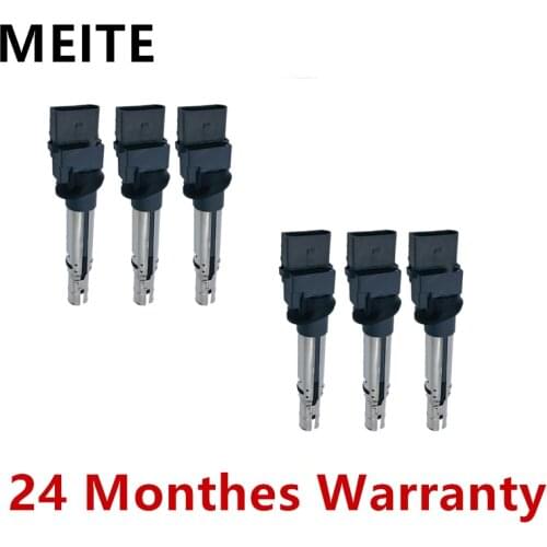 6PCS 022905100B Engine Ignition Coils Set For VW Passat Touareg Phaeton Golf Audi A3 TT Q7 Porsche 022905715 95560210103 3.2L