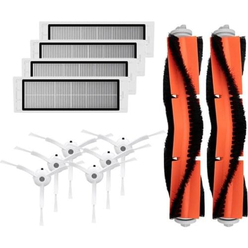 6 X Side Brush + 4 X Hepa Filter + 2 X Main Brush For Xiaomi Vacuum 2 Roborock S50 Mi Robot Vacuum Cleaner Parts Accessory