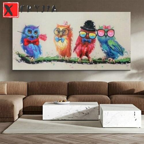 Diamond Painting Colorful Funny Mr Bird DIY 3D Diamond Embroidery full square round drill Mosaic diamond picture home decor