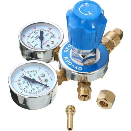 Argon Oxygen/Acetylene Regulator Reducer Mig Flow Meter Pressure Gas Solid Brass Welding Fit Victor Gas Torch Cutting