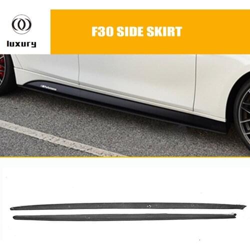 Peformance Style F30 Carbon Fiber Side Skirt Extensions for BMW F30 3 Series Sedan 320i 328i 335i 320d 328d with M Package 12-17