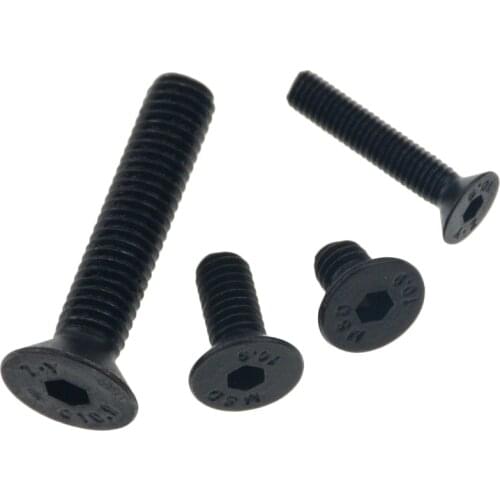 Allen Key Head Din7991 M2 M2.5 M3 M4 M5 Black Hex Socket Flat Countersunk Head Screw