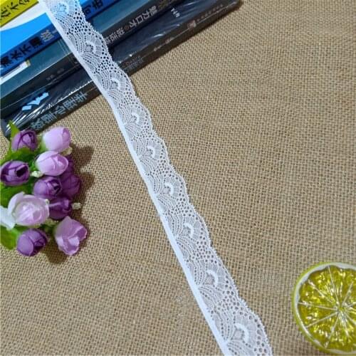 3cm S2706 Width Spandex Nylon Elastic Stretch white textiles lace trims for clothing