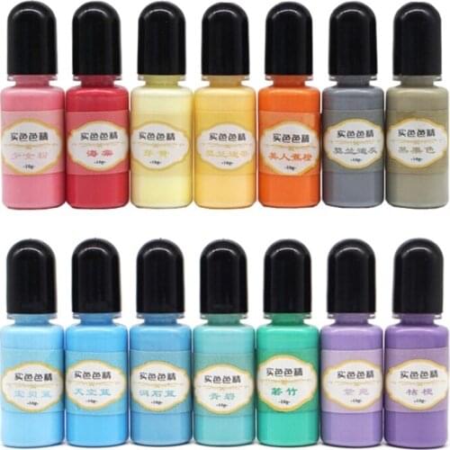 14 Colors Crystal Epoxy Pigment UV Resin Dye DIY Jewelry Art Crafts Colorant Set G32D