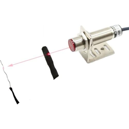 M18 Laser Diffuse Photoelectric Switch Infrared Visible Light Sensor Third Line NPN PnP Often Open