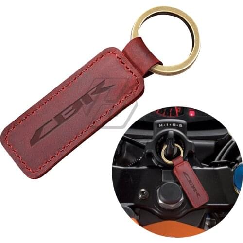 Motorcycle Keychain Cowhide Key Ring Case for Honda CBR 250 300 CBR600RR CBR900RR CBR1000RR CBR1100XX