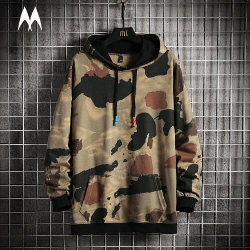 Camouflage Hoodies Men 2021 Autumn New Hip Hop Hoodie Street Japanese Harajuku Sweatshirt Mens Trend Casual Pullover Top