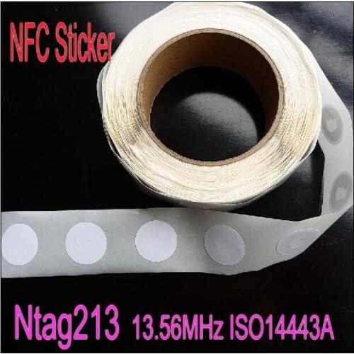 10pcs/Lot NFC Tag Sticker 13.56MHz ISO14443A Ntag213 NFC Sticker Universal Label RFID Tag for all NFC phones