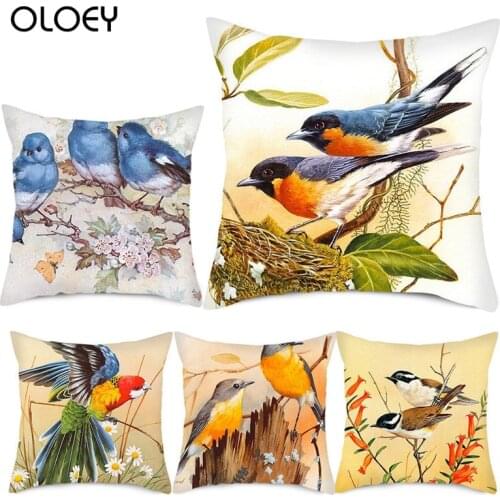 Dove Pattern Pillowcase Polyester Square Pillowcase Bedroom Pillowcase Home Bedroom Hotel Car Decoration Pillowcase 45 * 45cm