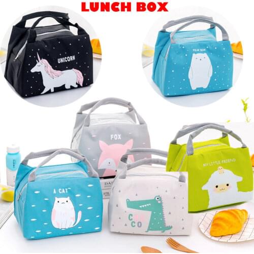 2020 New Cartoon Cute Lunch Bag For Women Girl Kids Children Thermal Insulated Lunch Box Tote Food Picnic Bag Milk Bottle