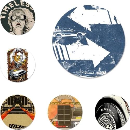 New Arrival Back to the Future Delorean OUTATIME Badge Brooch Pin Accessories For Clothes Backpack Decoration gift