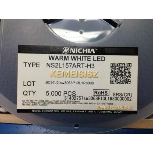 NS2L157ART-H3 Nichia Nichia 3.0x1.4x0.52mm 3014 warm white 3000k