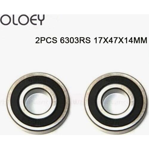 2pcs Bearing 6303 6303RS 6303RZ 6303-2RS1 6303-2RS 17x47x14 MOCHU Shielded Deep Groove Ball Bearings Single Row High Quality