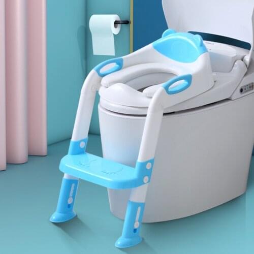 Portable Kids Potty Seat Folding Baby Potty Kids Toilet Training Seat with Adjustable Ladder Portable Urinal Potty Training Seat