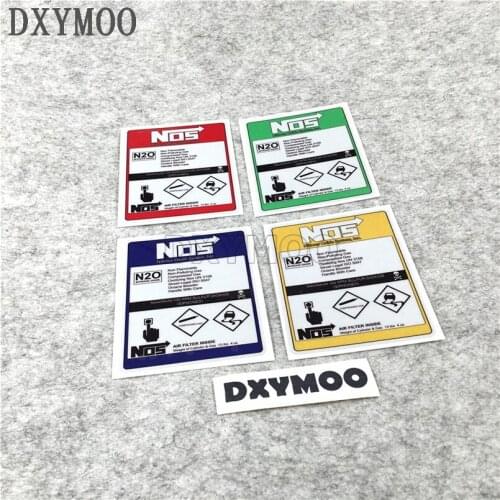 Warning Car Oil Tank Sticker Decals N2O NITROUS GASAir Filter Inside Motorcycle Stickers 10x8cm