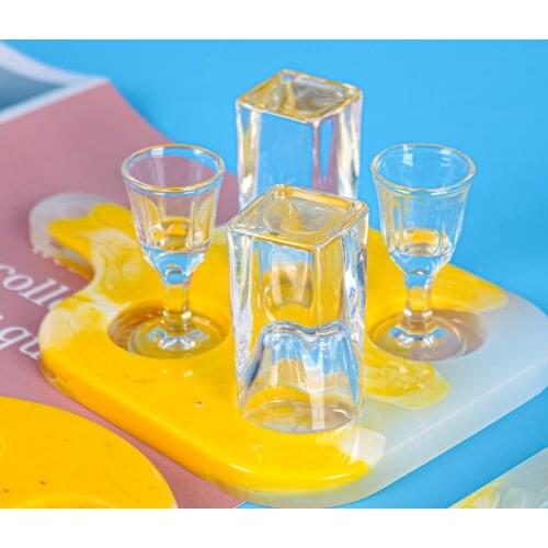 Transparent Silicone Mould Resin Decorative Craft DIY Wine Glass Tray Wine Beer Rack Mold Epoxy Resin Molds Jewelry Decoration