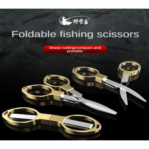 Stainless steel Fishing Line Cutter Scissors Clipper Folding Fly Fishing Cut Tool Fishing Tackle Gear Kids DIY Supplies