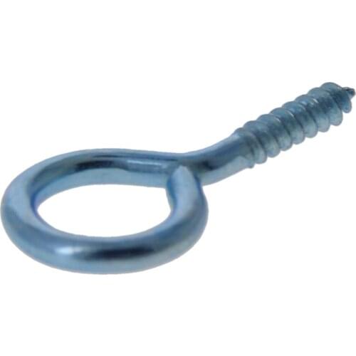 MroMax Self-tapping Screw Closed Sheep Eye Hook Carbon Steel Galvanized Total Length 15/20/21/22/26mm Ring Hooks 25/30/50/100pcs