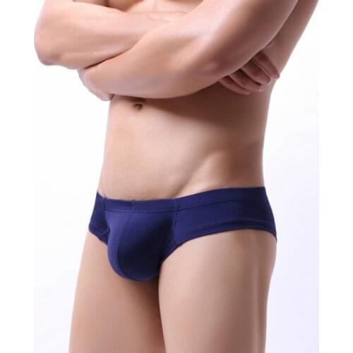 Sexy Men Underwear Briefs Shorts Solid Breathable Panties Man Low Waist U Convex Pouch Underpants Cueca masculinas S-XL
