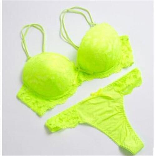 Sexy Underwear Three - Point Pants Female Sexy Lingerie Temptation Lace Thong Suits Embroidery Women Bra Plus Size Set
