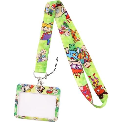 JF642 Dinosaur Anime Lanyard Keychain Rope Mobile Phone Neckband Lanyard Key ID Card USB Badge Clip DIY Lasso Lanyards