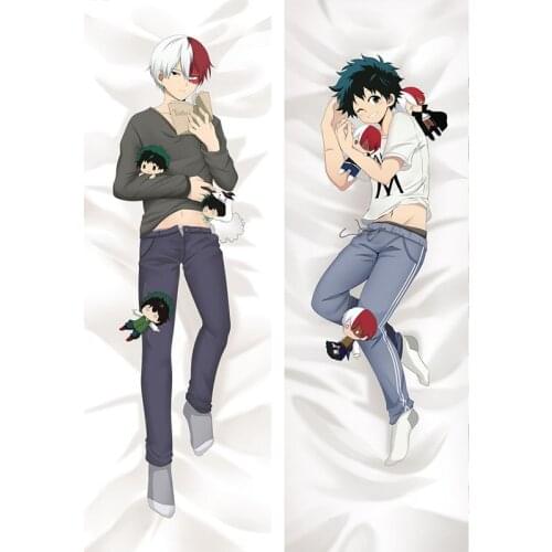 Japan Hot Anime My Hero Academia Todoroki Shoto & Midoriya Izuku Hugging Body Dakimakura Pillow Cover Case Cosplay Otaku Gifts