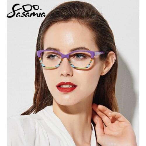 SASAMIA Womens Eyeglass Frame Vintage Eye Glasses Clear Eyewear Frames Optical Eyeglasses Prescription Spectacle Frames