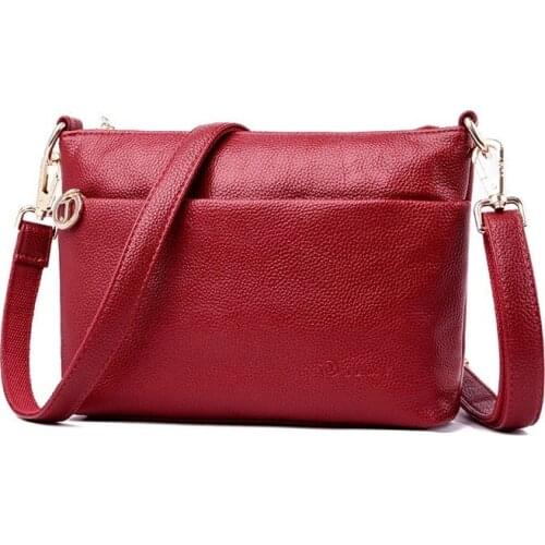 2019 Female Messenger Bags Crossbody Bag For Women Leather Shoulder Bag Solid Sac A Main Vintage Bags For Girls Bolsas Feminina