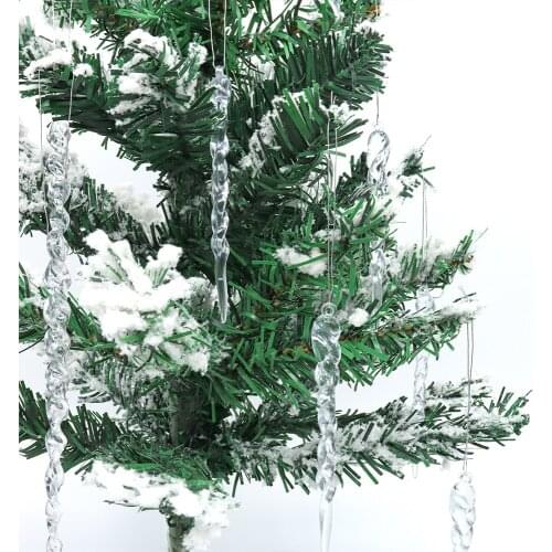 1 set of Christmas simulation ice Christmas tree pendants fake icicles winter party Christmas and New Year decorations navida