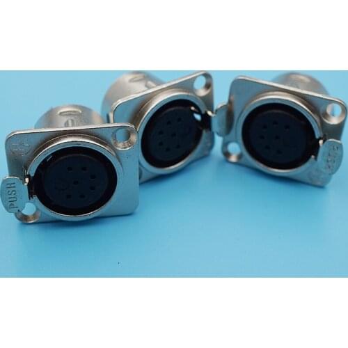 10pcs 7Pin Speaker Xlr Connector Jack Metal Connector Cannon Female Xlr 7Pin Panel Microphone Balance Cable Terminal Wire Socket