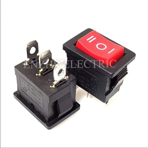 100PCS button Car switch ON-OFF-ON 3Pin rocker switch KCD1-2-103 three-legged rocker power switch