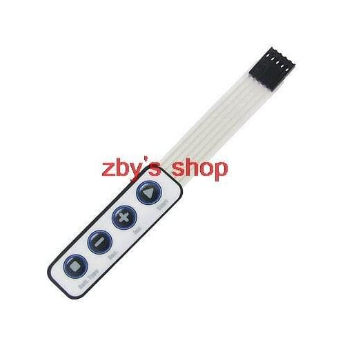 1x4 4 Key Matrix Membrane Switch Keypad Keyboard New 65x20x0.8mm