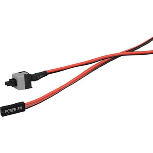 5 Pcs 50cm 2 Pin SW PC Power Cable On/Off Push Button Computer Case Switch Wire