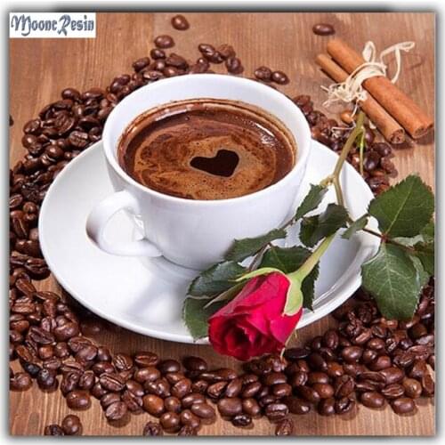 5D Coffee Cup Pattern Diamond Embroidery Diy Needlework Diamond Painting Cross Stitch Full Drill Rhinestone Paintings Decoration