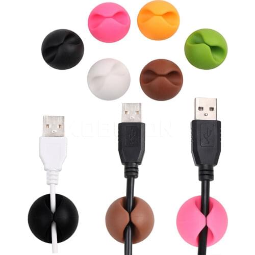 6pcs for Cable Clip Desk Tidy Organiser Wire Cord Lead 6pcs USB Charger Holder For Home Office Secure Table For Home Office