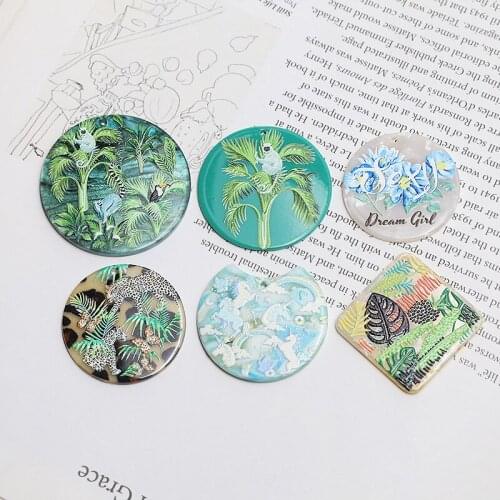 6PCS Animal World Rainbow Unicorn Jewelry Hand Made Earrings Making Connectors DIY Pendant Jewelry Findings & Components Charms