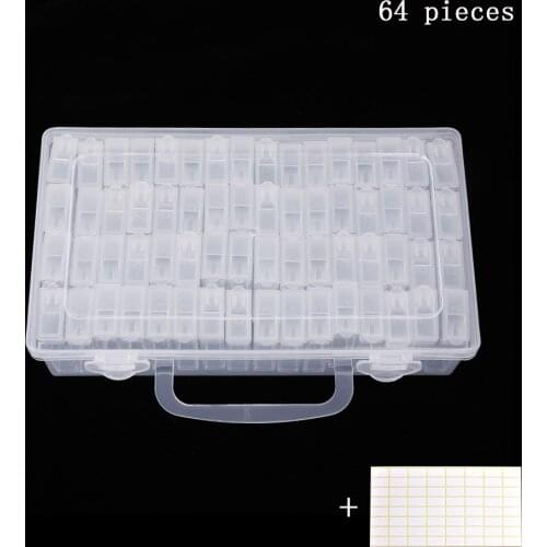 64/56/28 Grid 5d Diamond Painting Accessories Storage Box Diamond Painting Drill Storage Box Transparent Container