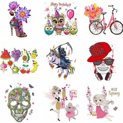 Flower applique Iron-on transfers for clothing heat transfer stickers iron on patches free shipping products