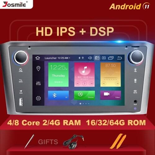 4GB 64G 2 din Android 11 Car Radio For Toyota Avensis T25 2002-2008 Multimedia Player GPS Stereo Audio Navigation Head unit DSP