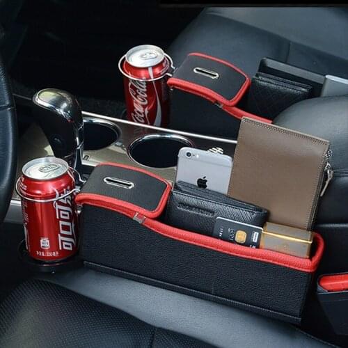 Car Seat Crevice Storage Box Cup Drink Holder Organizer Auto Gap Pocket Tidying For Phone Card Coin Case Accessories