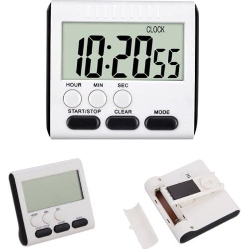Digital Kitchen Timer Big Digits Loud Alarm Magnetic Backing Stand With Large LCD Display Cooking Baking Sports Clock Reminder