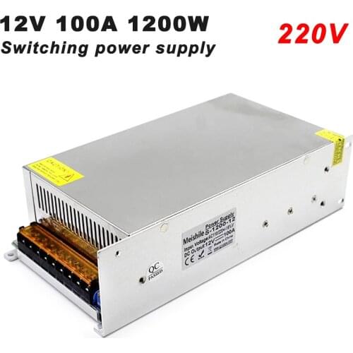 DC12V 100A Power Supply Light Transformer AC 110V 220V Lighting LED Driver Switch Power Supply Adapter for LED Display PC