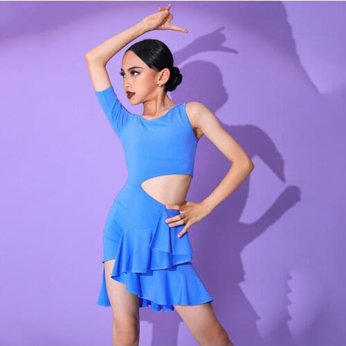 Kids G3544 Child Girls Latin Dance Dress Latin Dance Clothes Salsa Costume Practice Ballroom Tango Dresses